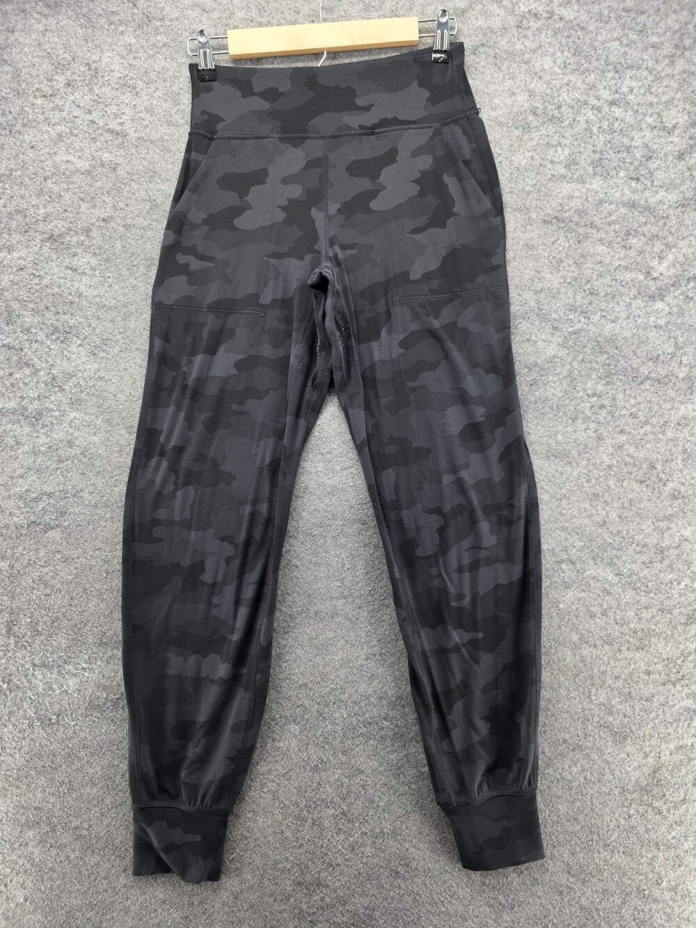 Lululemon Leggings Womens 6 Black Camo Pull On Yoga Workout Gym
